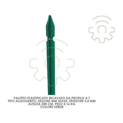 Poteau plastifiA section 200 cm 35 x 35 mm A paisseur 0,3 couleur verte obtenue A partir du profil T