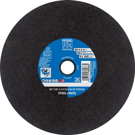PFERD Labortrennscheibe T 230x1,5x22,23 mm Leistungslinie SG LAB HD STEELOX für Stahl/Edelstahl (1/5)