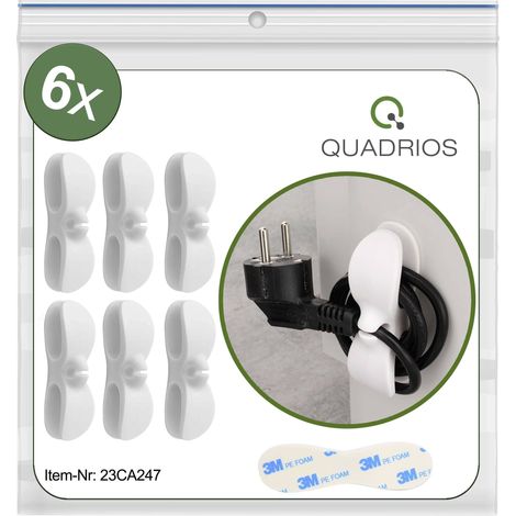 Quadrios 23CA247 Support de câble autocollant 23CA247 blanc 6 pc(s) (1/5)