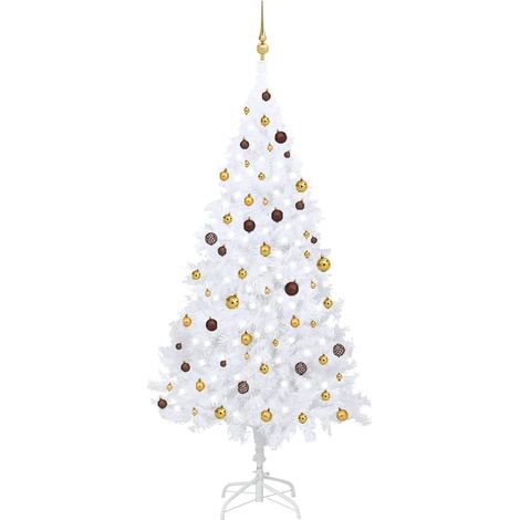 ?rbol de Navidad artificial con ramas gruesas PVC blanco 240 cm (1/5)