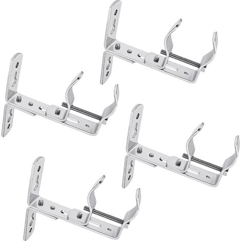 4 Pièces Supports Tringle Rideaux Métal, Accroche Rideau (1/5)