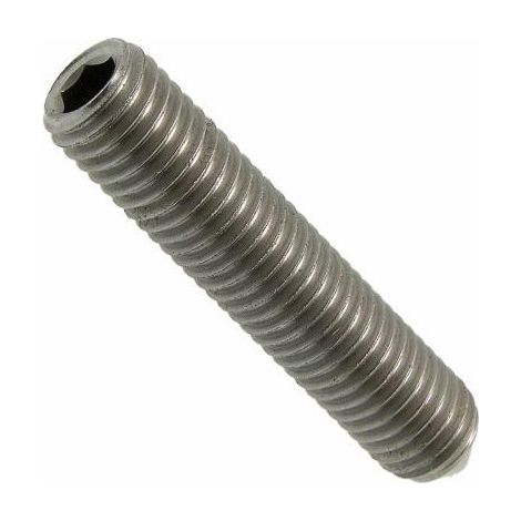 Vis métaux sans tête 6 pans creux bout pointeau inox A2 ISO 4027 (DIN 914) 5x10mm boîte de 100 pièces - ACTON (1/4)