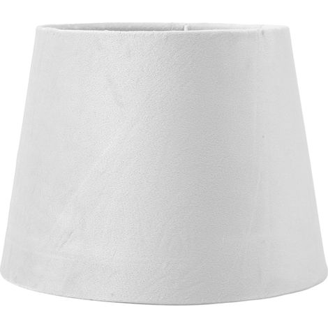 Abat-jour en tissu pour lampe de table ou applique - Compatible avec ampoules E27/E14 (16.5x21.5x16cm, Blanc, 1 unité)