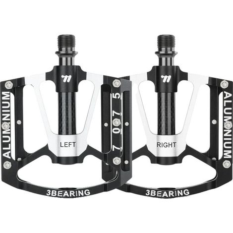Fahrradpedale, ultraleichtes Design, rutschfeste Eigenschaft, Schwarz (1/2)