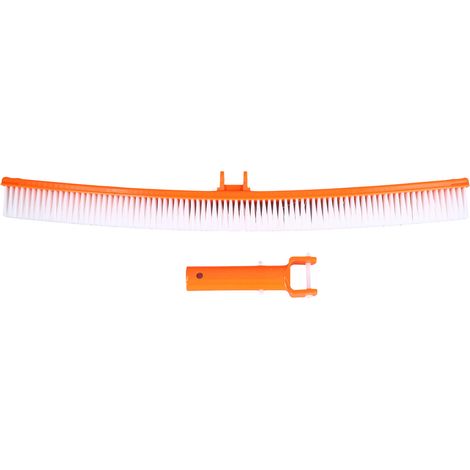 Brosse de piscine 50 cm (20 po) élastique en forme d'arc, nettoyage rapide, robuste et résistante, large surface de nettoyage. (1/5)