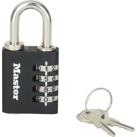Master Lock 7641EURDBLK Set-Your-Own Combination Padlock 40mm MLK7641BLK (1/4)