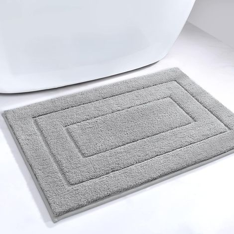 Rutschfeste Badematte, flauschige Mikrofaser-Badematte, wasserabsorbierend, Größe M (1/5)