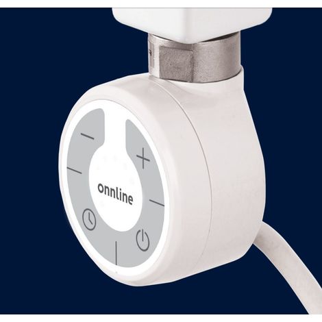 Termostato Onnline MOA 300W, bianco RAL 9016, cavo a spirale con spina