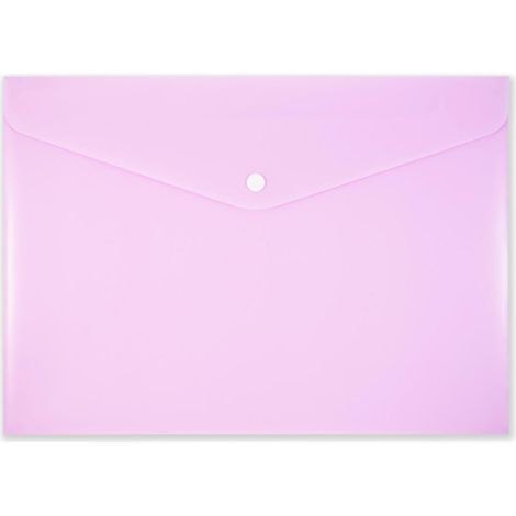 Busta con chiusura a scatto A4 PP-113 rosa pastello