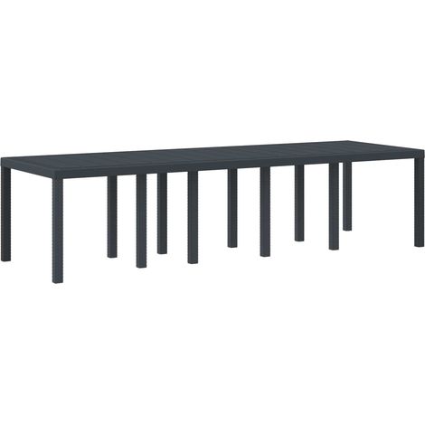 Gartentisch Anthrazit 300 x 100 x 73 cm Poly-Rattan (1/5)