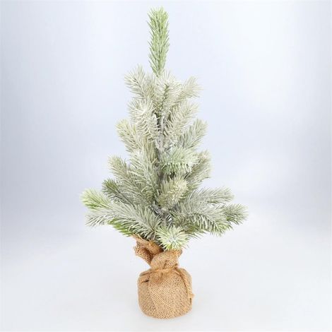Weihnachtsbaum "Adon" Ø20x40cm weiß grün und braun (unbeleuchtet)
