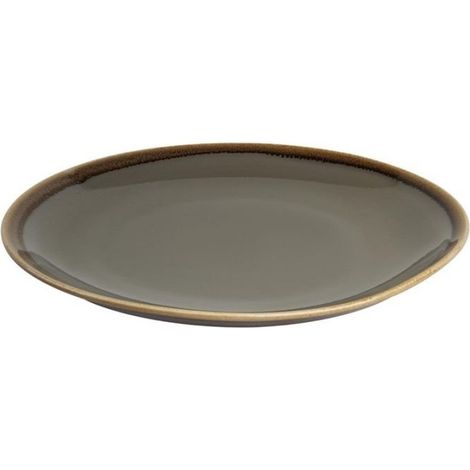 Lot de 4 assiettes rondes plates (Ø)280 mm, en porcelaine