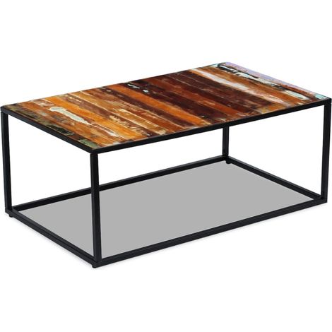 Maison Exclusive - Couchtisch Altholz Massiv 100x60x40 cm