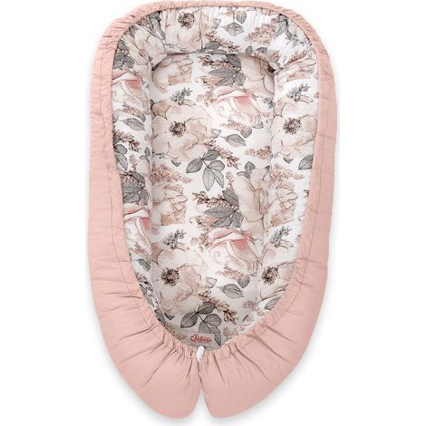 Babykokon, doppelseitig, Laufstall, Wickeltuch, Premium BOBONO - Sepiarosen/schmutziges Rosa (1/4)