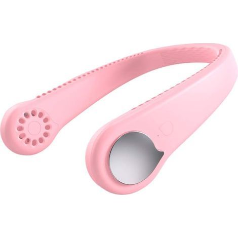 Tragbarer, freihändiger Nackenventilator ohne Stange mit 3 Geschwindigkeitsstufen, USB-Aufladung für Reisen, Sport und Outdoor-Aktivitäten, 1800-mAh-Akku, Pink – Fei Yu (1/3)