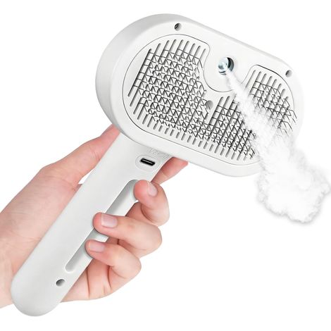1 Brosse Chat, Fonction Spray, Peigne Toilettage, Poils Courts, Massage Doux (1/5)