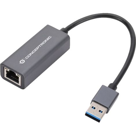 Conceptronic ABBY08G Ethernet-Adapter Grau USB 3.2 (1/2)
