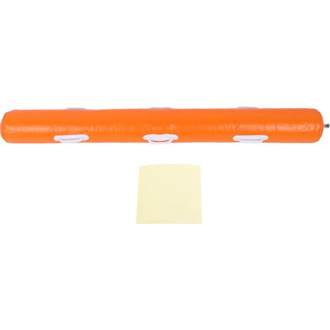 Stecca da biliardo gonfiabile in PVC, 150 cm, galleggiante gonfiabile creativo per divertirsi in acqua, colore arancione. (1/5)