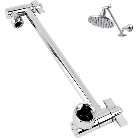 CSPARKV Rallonge Tube de Douche, 278 mm Rallonge de Pomme de Douche Réglable en Acier Inoxydable, Rallonge de Bras de Douche avec Ecrous de Blocage, Raccord Universel (1/5)