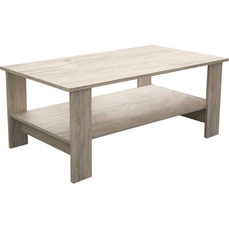 Tavolino Salotto Match 100x55x41 h cm in Truciolare bilaminato Pino Chiaro (1/3)