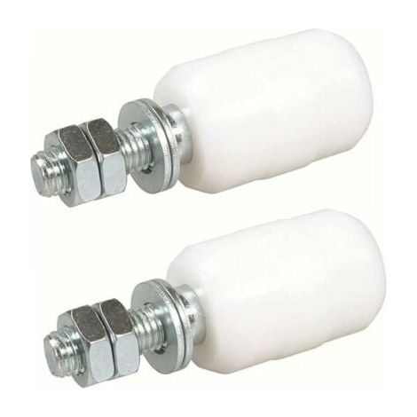 Olive De Guidage Supérieure Nylon, 2 Unitésrouleaux pour Porte Coulissante, Fixation avec Tige Filetée, Olive ou Galet de Guidage pour Portail Coulissant ou Autres Applications (40 x 60MM) (1/5)