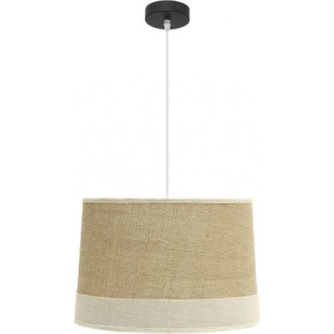Colgante Tietar 1xe27 Saco/beis  Regx40x40 Cm
