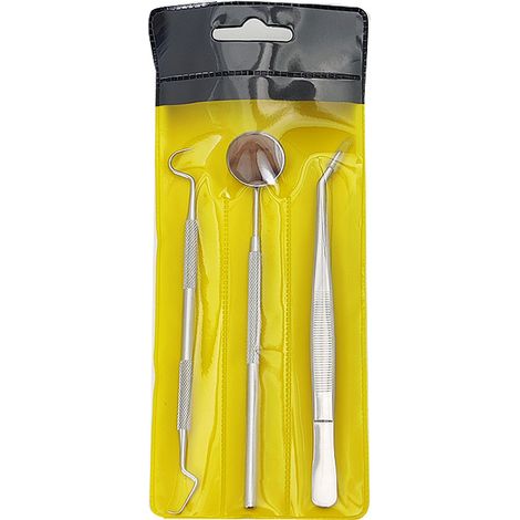 Ensemble de 3 outils dentaires en acier inoxydable pour l'élimination du tartre et le nettoyage des taches (1/2)