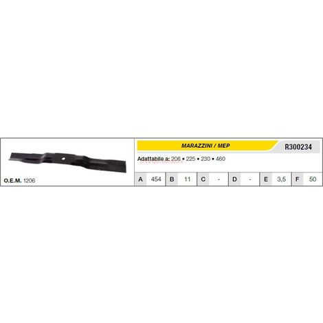 MARAZZINI cuchilla de cortadora de césped 206 225 230 460 R300234 (1/2)