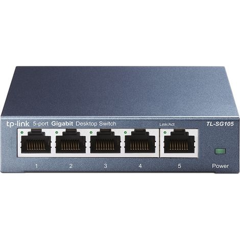 TP-Link TL-SG105 switch No administrado L2 Gigabit Ethernet (10/100/1000) Negro (1/4)
