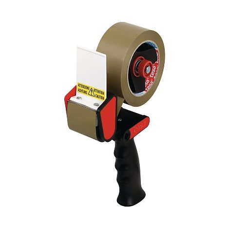 Dispenser per nastro adesivo Tesa Classic nero e rosso robusto (1/3)
