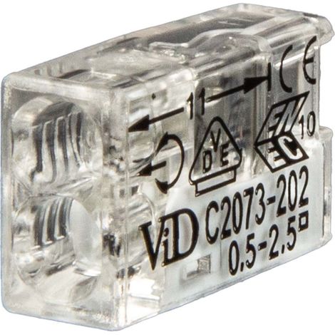 ELTROPA Steckklemme Typ ESK225ws - Leiter-Klemme für 2 Massivleiter 0,5 bis 2,5 mm² (1/4)