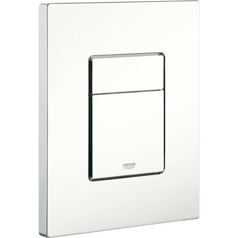 Plaque de commande WC double chasse 156 x 197 mm finition blanche – Référence 38732SH0 (1/4)