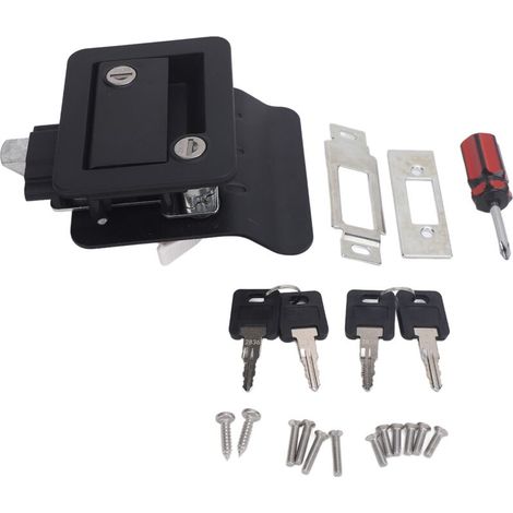 Motorhome Entrance Door Lock Latch Handle, Heavy Duty Camping Door Closed Latch for Caravan. (1/5)