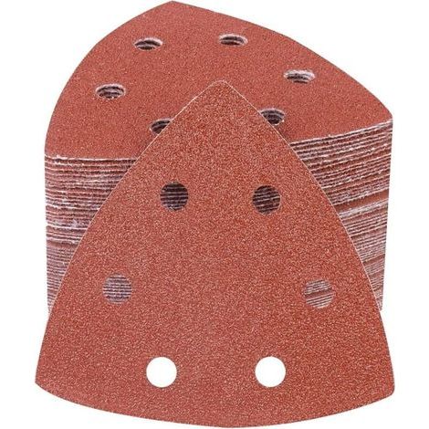 100 Pieces Delta-Triangle Sanding Discs for Sanders, 93 x 93 x 93 mm, Triangular Sanding Paper, 60 Grit Abrasive Discs for Sanders (1/4)