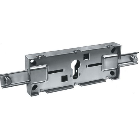 Serrure monopoint en applique 160x60mm – Acier nickelé – Tringles droites – Course 25mm – Pour barillet double entrée – Prefer (1/4)
