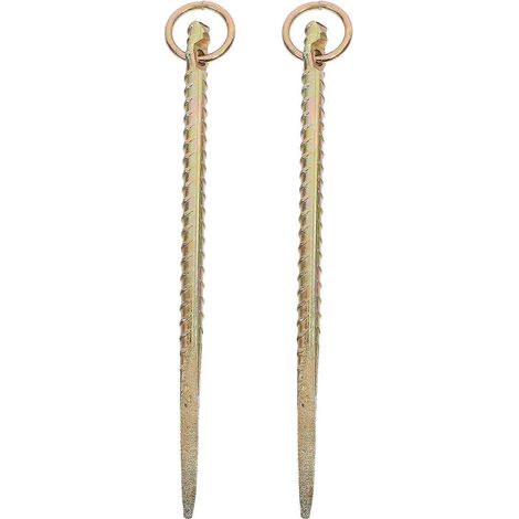 Lot de 2 piquets d'attache robustes pour bétail - Ancrage de 32,5 cm avec anneau solide pour chiens, bovins, chevaux, chèvres, pâturages, champs et enclos temporaires (1/5)
