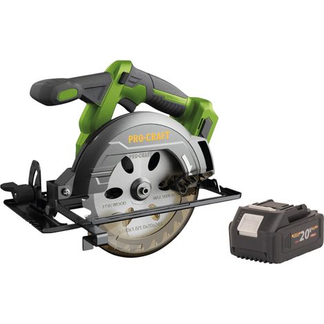 Procraft PCA32-BB Akku Handkreissäge 20 V 165 mm Brushless + 1x Akku 4,0 Ah - ohne Ladegerät