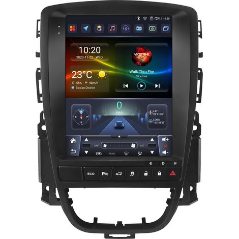 Android 13 9,7-Zoll-Autoradio mit 8-Core-Touchscreen für Opel Astra J/Vauxhall Buick Verano 2009–2015, kabelloses WLAN, Android Auto & kabelloses Carplay, Bluetooth, WLAN, 4G, GPS, RDS, AM/FM