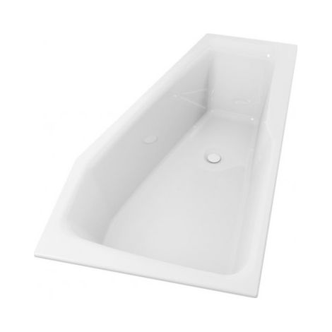Grande baignoire d'angle RIHO RETHINK SPACE L Plug&Play 180x110 cm-Blanc-Gauche-Blanc-110 --