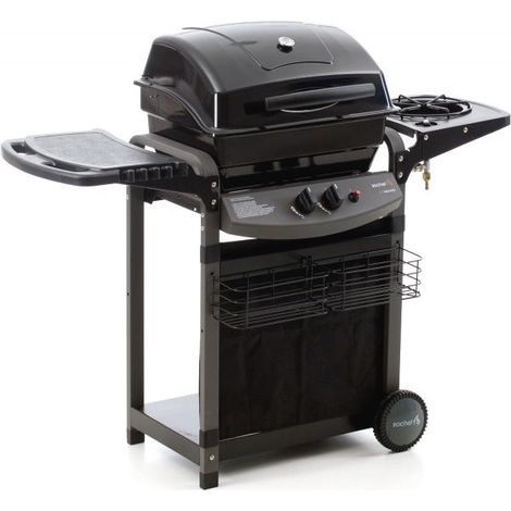 barbecue a gas sochef "piu saporillo" con cottura a pietra lavica 2 bruciatori - cod. g20513