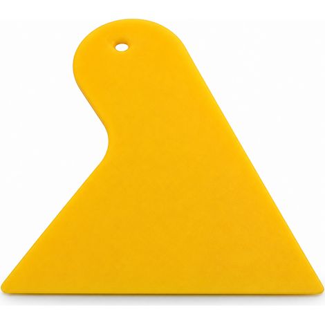 Raclette Triangulaire Plastique pour Film Auto et Stickers Jaune (1/5)