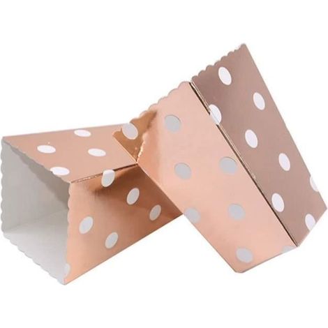 12 pièces boîte pop-corn, carton rigide 300 g/m², contenant alimentaire recyclable pour fête, anniversaire, Noël et collations (1/3)