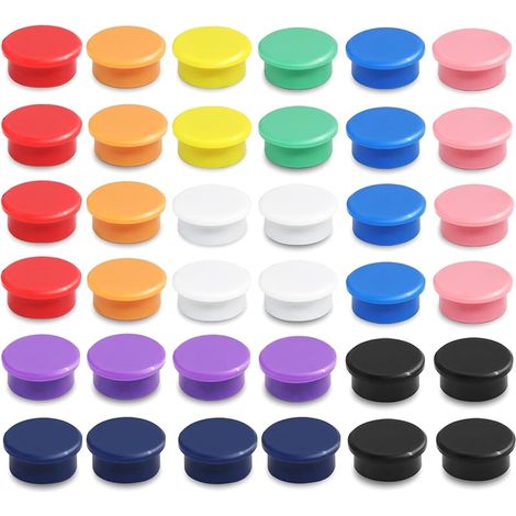 Idota Aimant Frigo 40pcs Aimants Tableau Magnétique, Aimant Tableau Magnetique Petit Aimant Rond, Aimant Frigo Decoratif pour Tableau Blanc Réfrigérateur (10 Couleurs) (1/5)