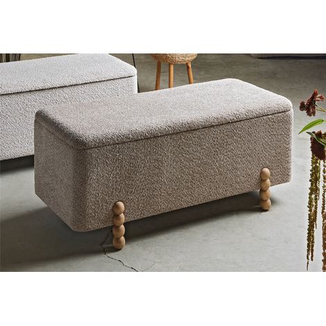 Jabari Schuhauszieher mit geformten Beinen, weiches Frottee, Taupe, 110 x 46 x 47 cm (1/3)