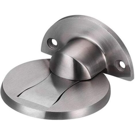 Magnetischer Türstopper aus Edelstahl 304, Türhalter für Zuhause, Hotel, Restaurant, Bürotür - Gebürstetes Silber (1/4)