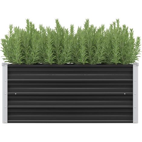 Lit surélevé de jardin,Jardinière,Pot de Fleurs Anthracite 100x40x45 cm Acier galvanisé XZZZ294389 (1/5)