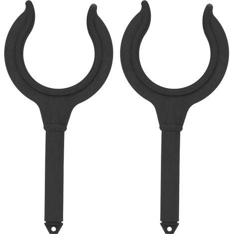 Set di 2 portacanne da pesca – in gomma marina – neri – per canottaggio – accessori per gommoni