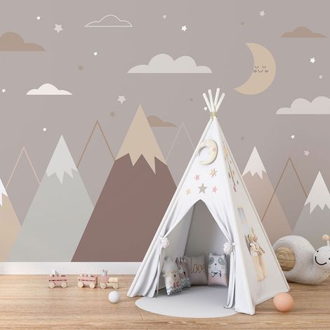 Papier peint panoramique Enfants - Montagnes - 130 cm x 87 cm (1/4)