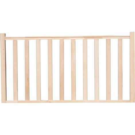 Kit garde-corps hêtre lamellé-collé 2m – 2 poteaux 70x70mm – Balustrade intérieure conforme NF P01-012 – Espacement fuseaux ≤ 11 cm