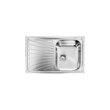 CM 011441.DCSSX Cometa Lavello da Incasso 1 Vasca con Gocciolatoio 79x50 cm Acciaio Inox Satinato colore Inox (1/5)
